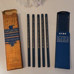Vintage Eagle Turquoise Drawing Pencils Electronic Graphite 2H